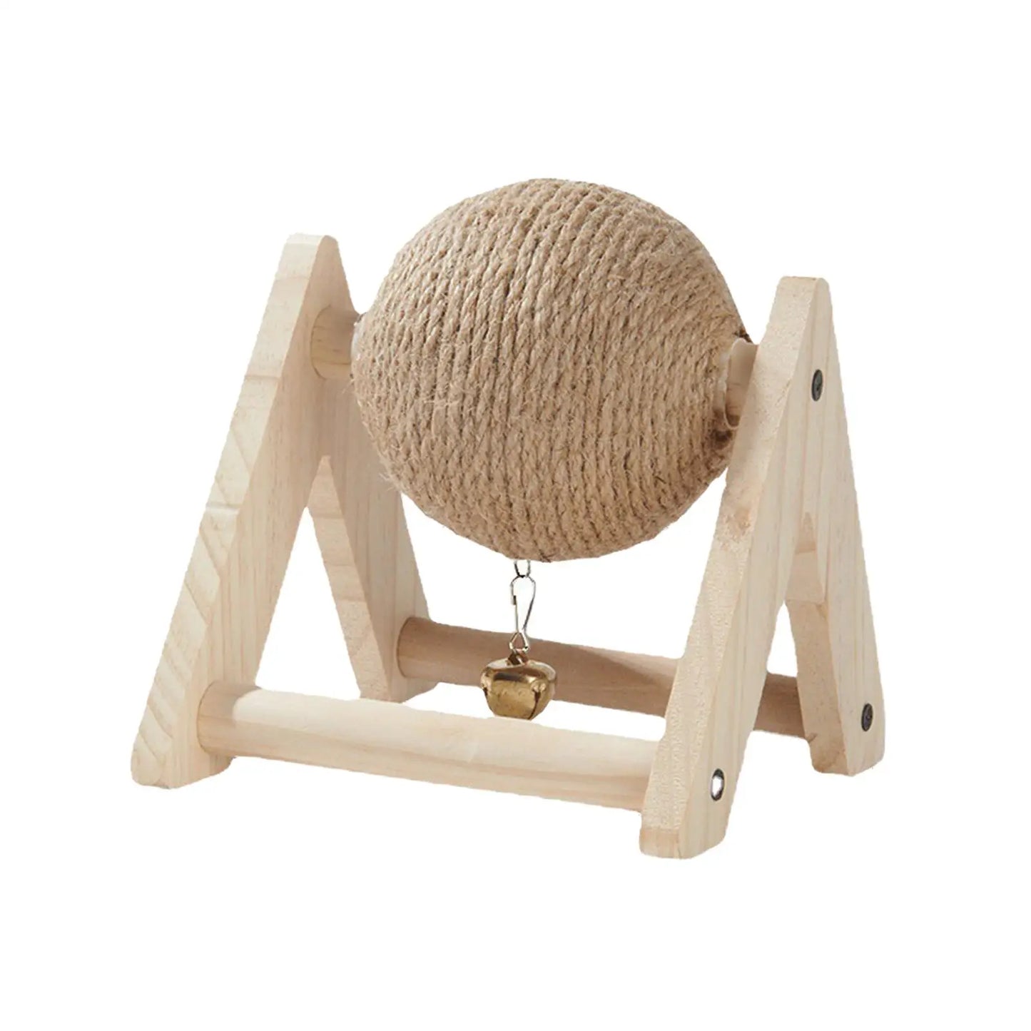 Rabbit Scratching Ball Wooden Rack Sisal Grinding Claw Ball Pet Interactive Toy Scratch Toy for Kitten Small Animals Chinchilla