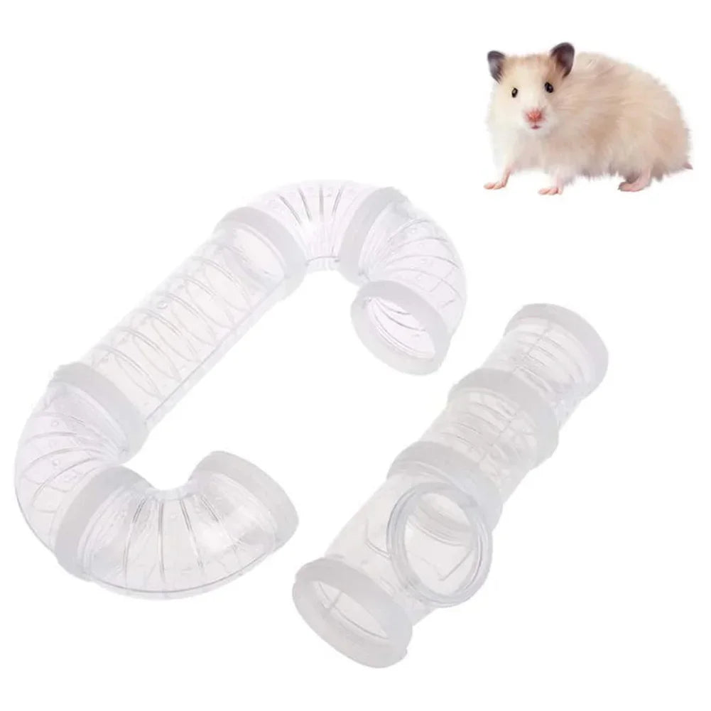 Hamster Tunnel Plastic Toy  Durable Splicing Maze Tube External Pipeline for Small pet