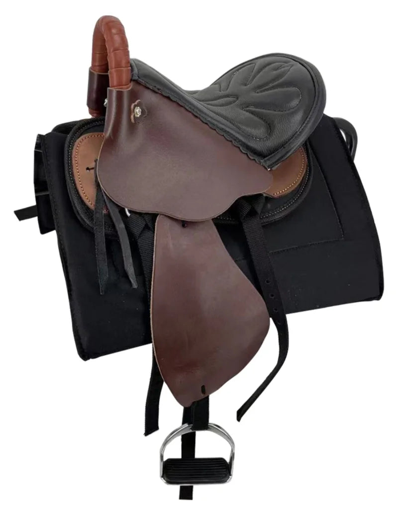 New Horse Saddle, Complete Harness Cowhide Tourist Saddle Equestrian Equipment Horse Accessories