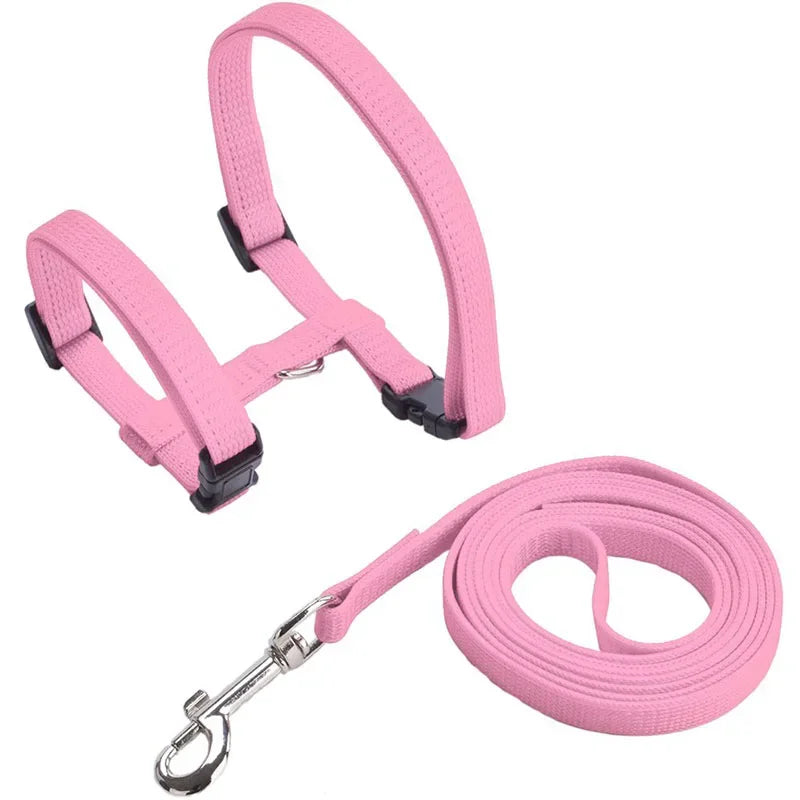 Rabbit Harness and Leash Set Adjustable Nylon Harnesses for Bunny  Outdoor Walking