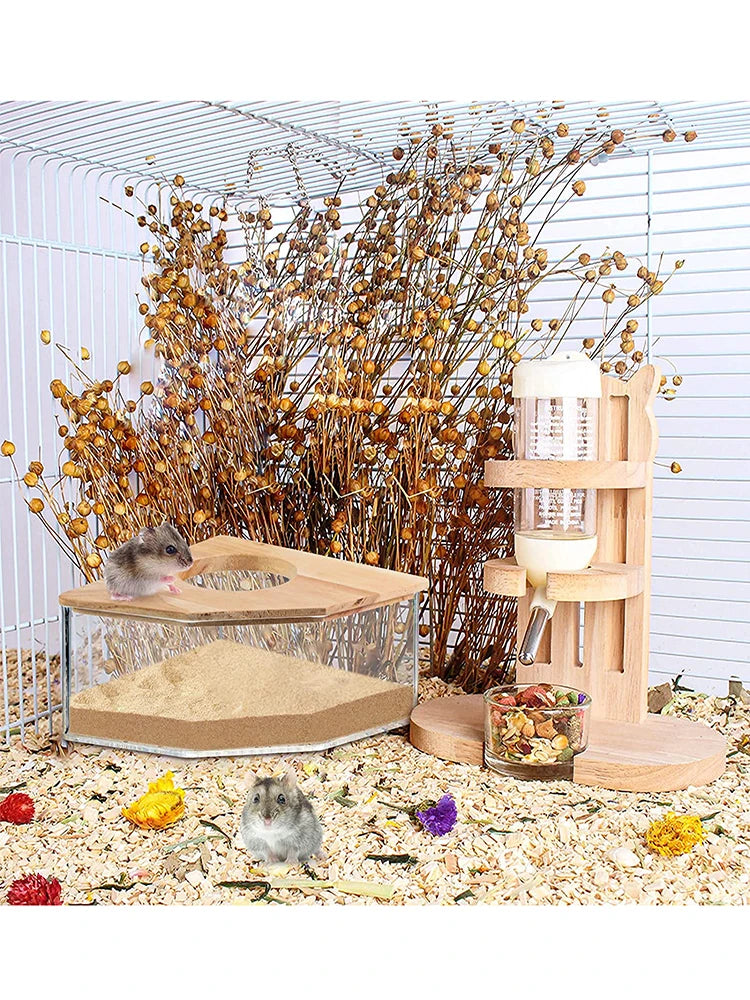 Hamster Sandbox Full Transparent Sand Bath