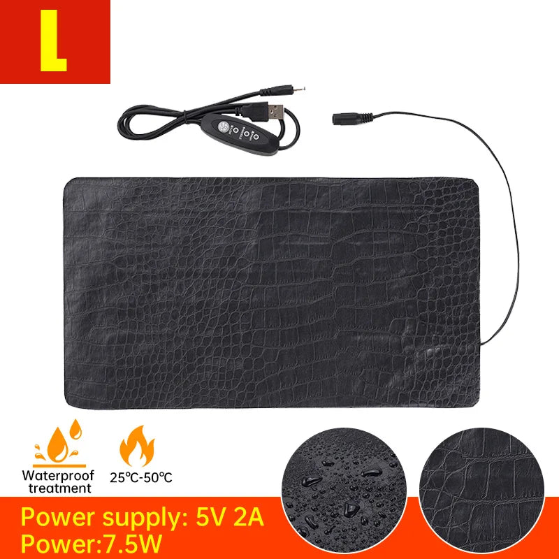 Reptiles Heat Mat USB Electric Blanket Heater Warm Pad Adjustable Temperature Controller Incubator Mat