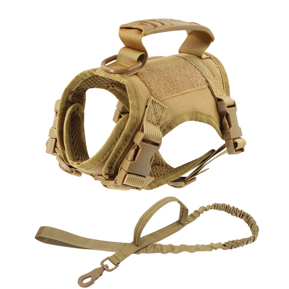 Tactical Cat Harness For Walking Escape Proof Adjustable Pet Vest Harness Soft Mesh With Control Handle