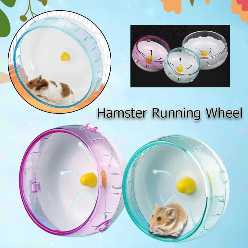 Hamster Running Disc Toy Sport Running Silent Transparent Small Pet Rotatory Jogging Wheel Wheel Toys for pet Hamster Cage