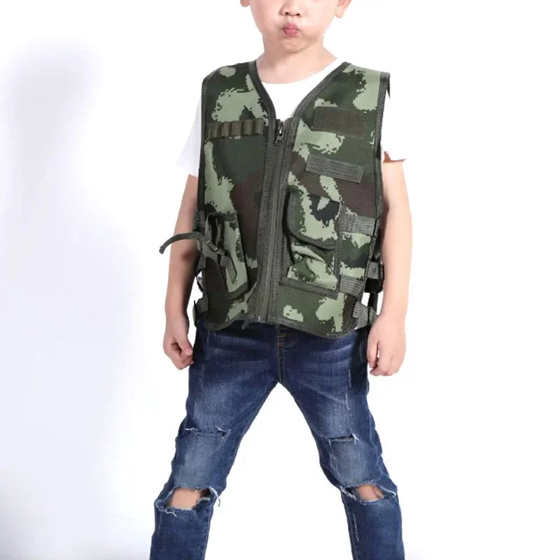 Kids Bird Watching Vest Boy or Girl Camouflage