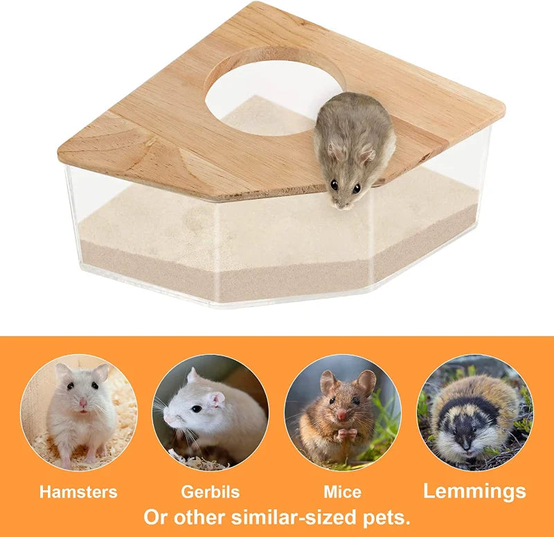 Hamster Sandbox Full Transparent Sand Bath